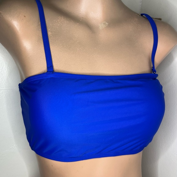 NWT LARGE BLUE Bando and 5 way strap’s BIKINI HIGH RISE REMOVABLE CUPS AMAZON - Picture 9 of 15
